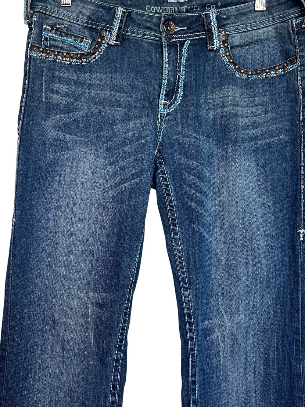 Cowgirl Tuff 30x35 Women's Dark Blue Bootcut Western Jeans - Picture 2 of 15